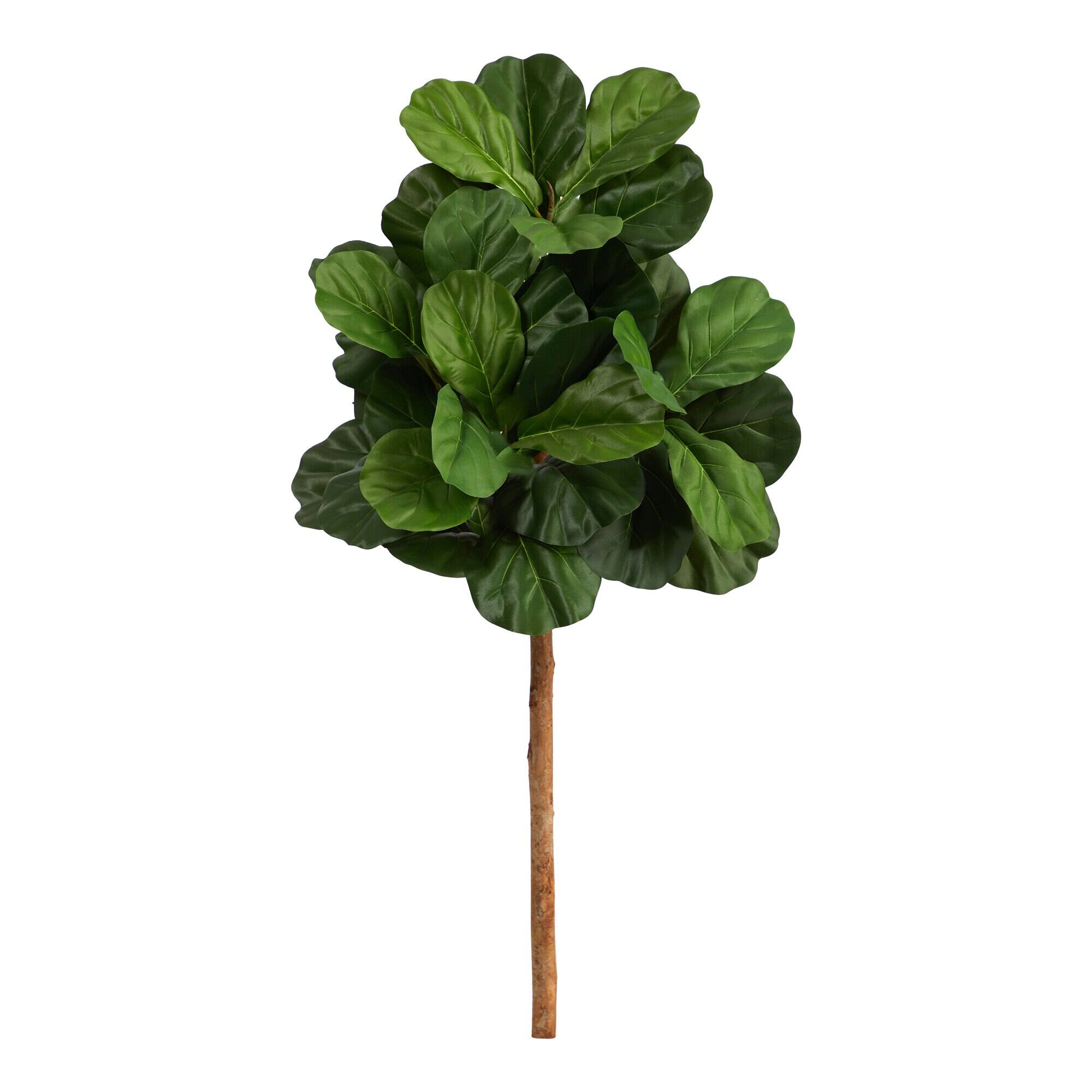 Front. BreeBe - 3.5' Fiddle Leaf Artificial Tree (No Pot) - Green.