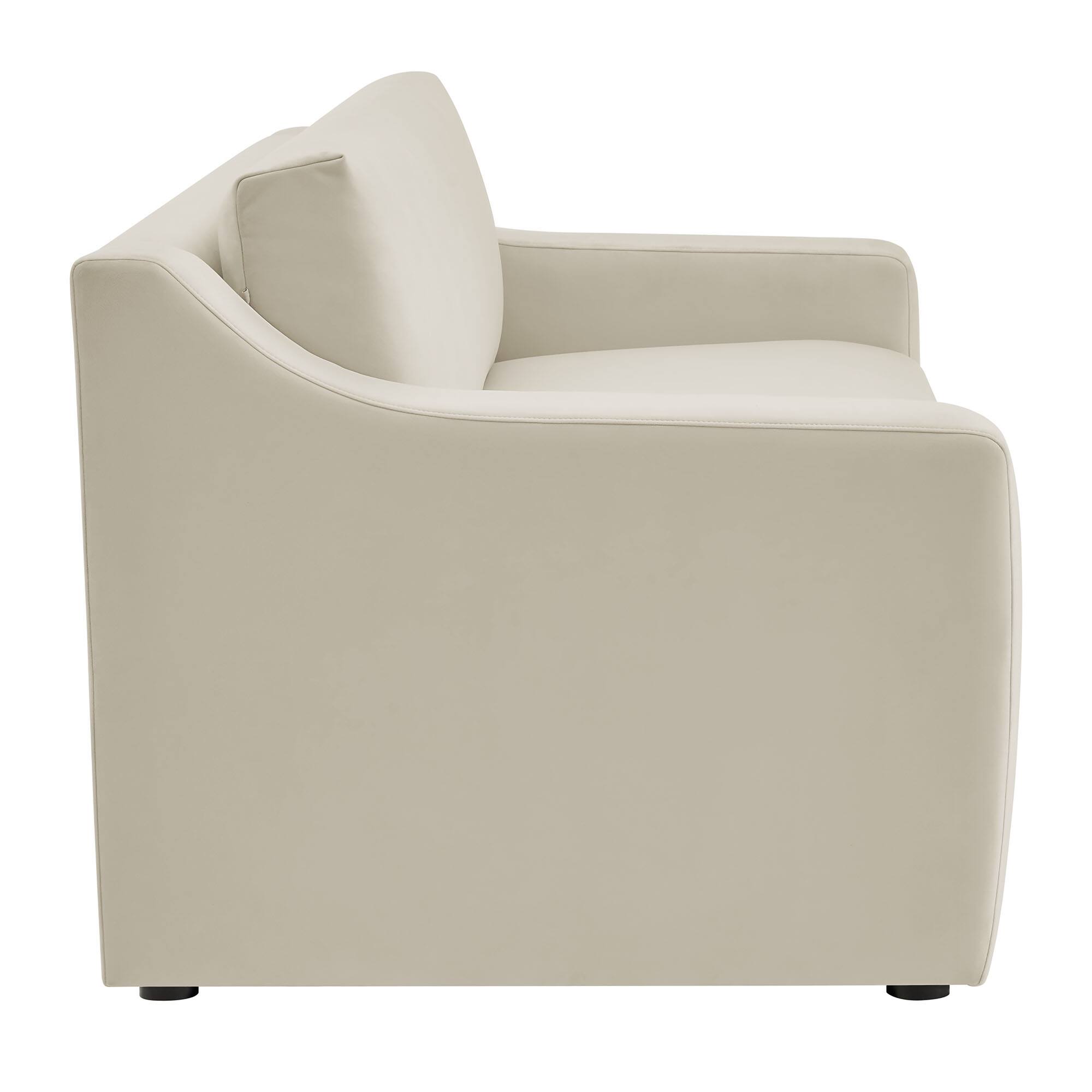 Back. Modway - Liora Performance Velvet Sofa by Modway - White.
