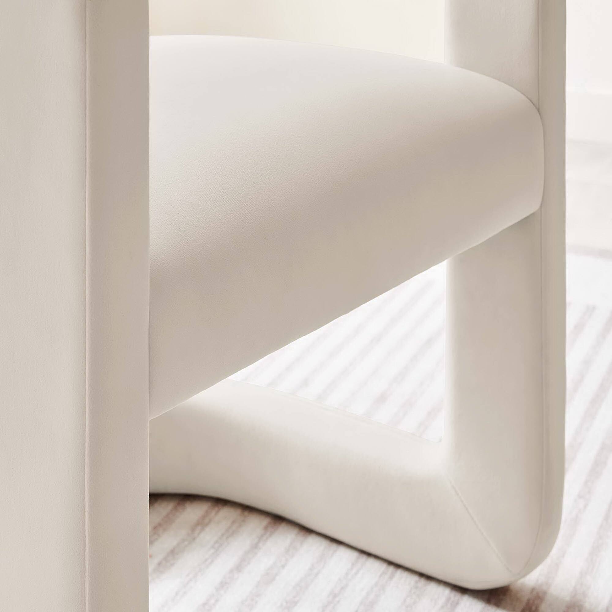 Alt View 2. Modway - Winslow Performance Velvet Barrel Accent Chair by Modway - Alabaster.