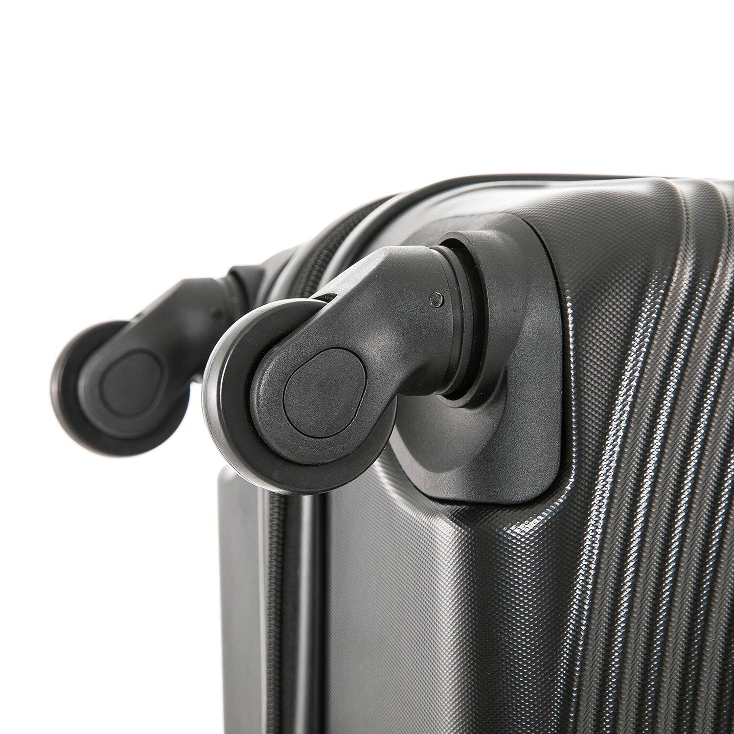 Alt View 4. DUKAP - Inception Lightweight Hardside Spinner Luggage 20" Carry-On - BLACK.