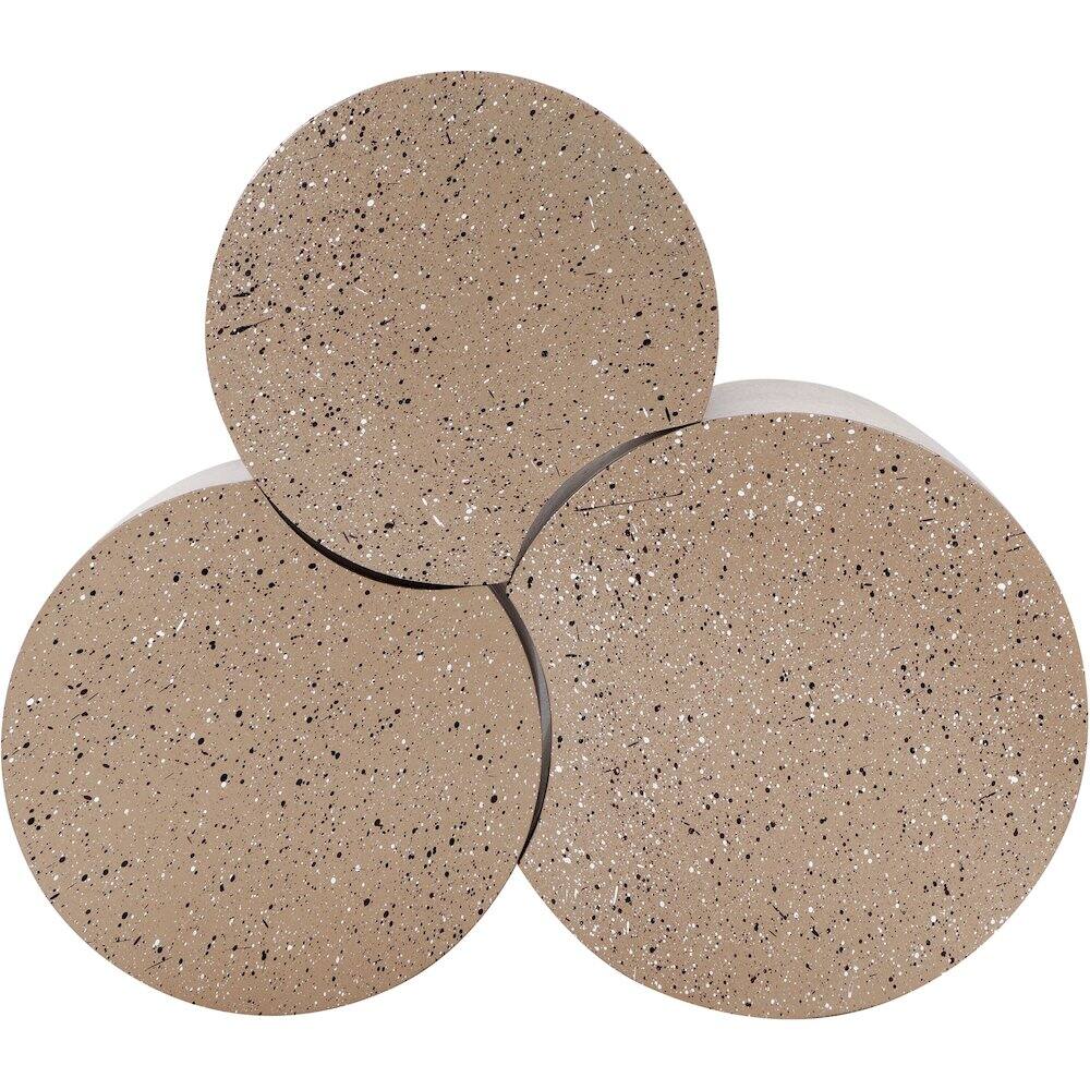 Alt View 2. Meridian Furniture - Dimple Taupe Coffee Table - Grey.