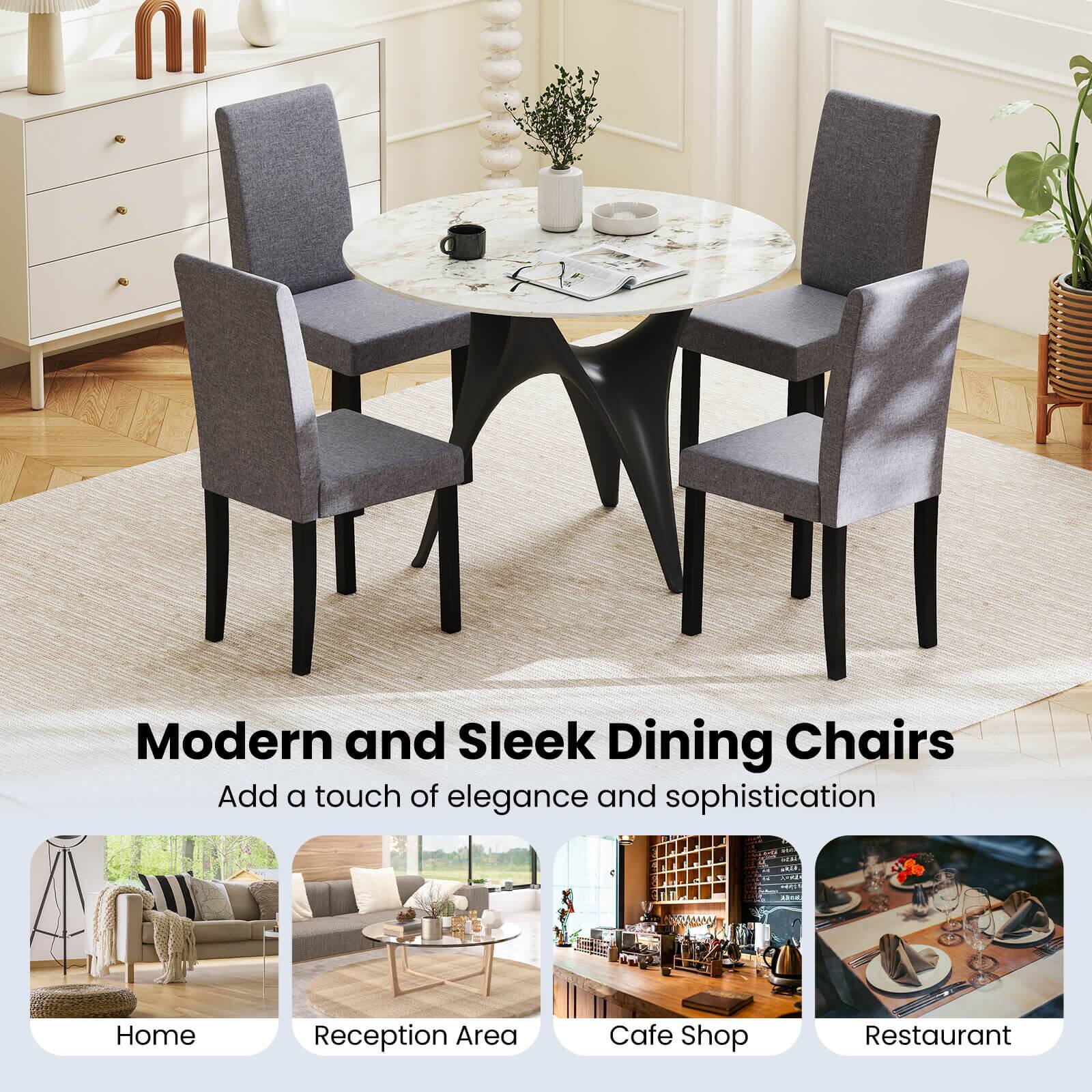 Modern and Sleek Dining Chairs  
Add a touch of elegance and sophistication  

Home  
Reception Area  
Cafe Shop  
Restaurant