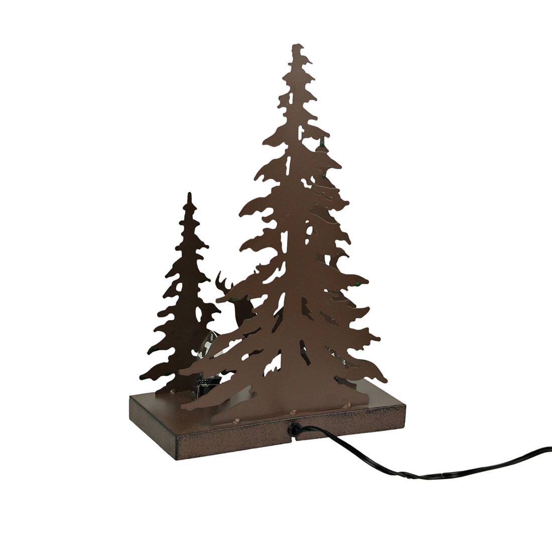 Alt View 8. Zeckos - Rustic Metal Deer Forest Stroll Accent Lamp Decorative Woodland Cabin Home Decor - Multicolored.