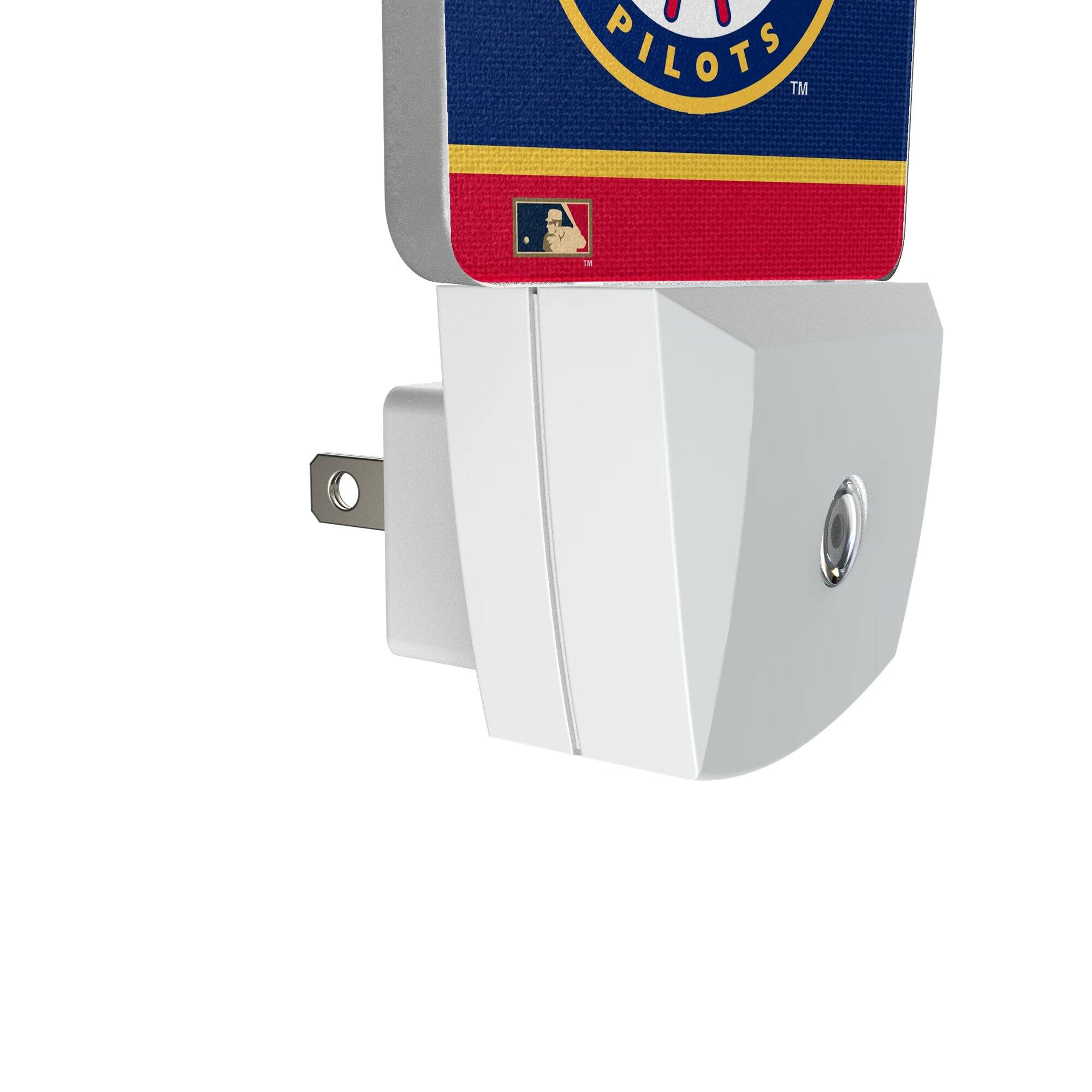 Alt View 2. Keyscaper - Seattle Pilots Stripe Design Nightlight 2-Pack - Multicolor.