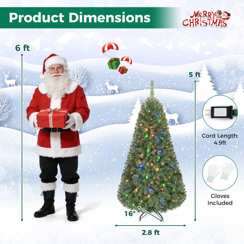 Product Dimensions  
MERRY CHRISTMAS

6 ft  
5 ft  
Cord Length: 4.9 ft  
Gloves Included  
16"  
2.8 ft