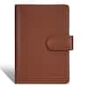 Front. Champs - Onyx Collection Leather Passport Case - Brown.