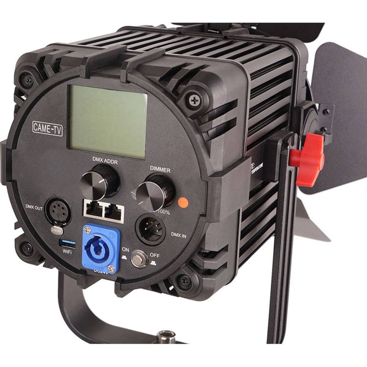 CAME-TV DMX ADDR DIMMER FE DMX OUT 00% 10 DMX IN WIFI ON OFF