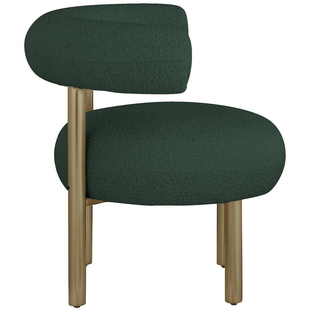 Alt View 3. Meridian Furniture - Bordeaux Green Boucle Fabric Accent Chair - Green.