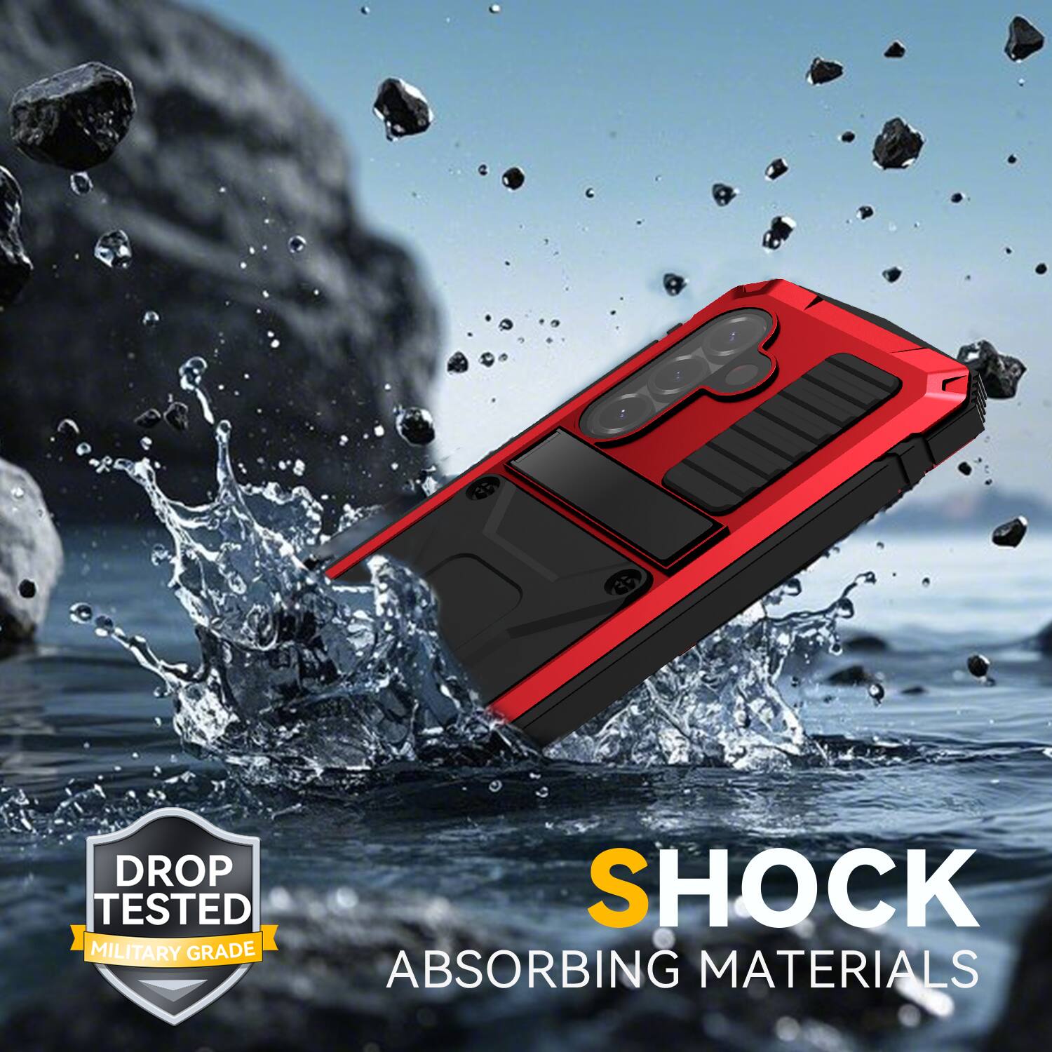 DROP TESTED  
MILITARY GRADE  
SHOCK ABSORBING MATERIALS