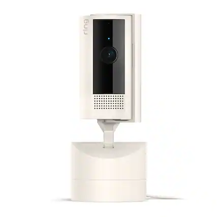 Front. Ring - Pan-Tilt Indoor Security Cam with 360° Horizontal Pan Coverage, Live View & Two-Way Talk, and HD Video - Starlight.