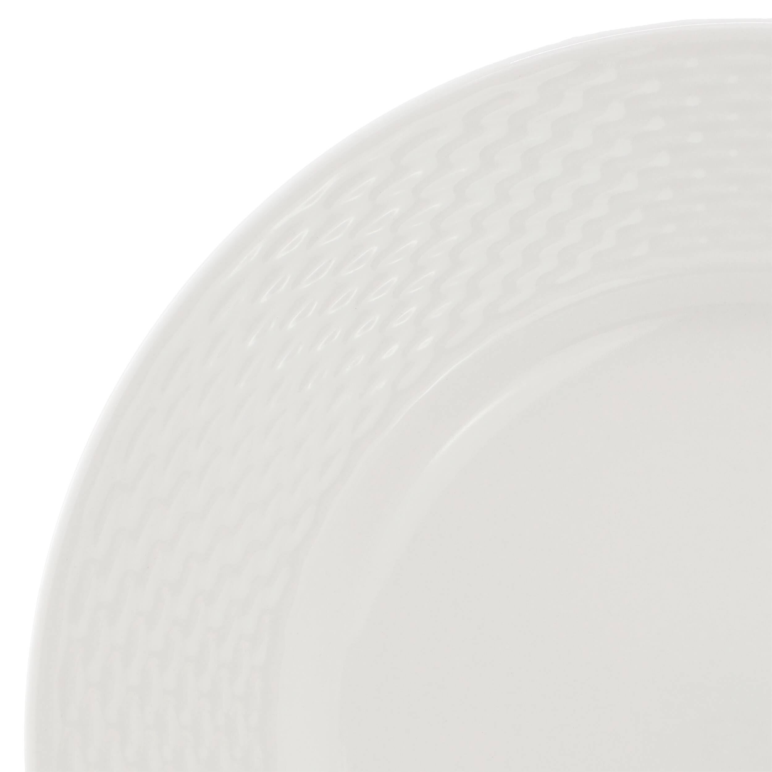 Alt View 2. Elama - Elama Fiona 18 Piece Stoneware Dinnerware Set in White - White.