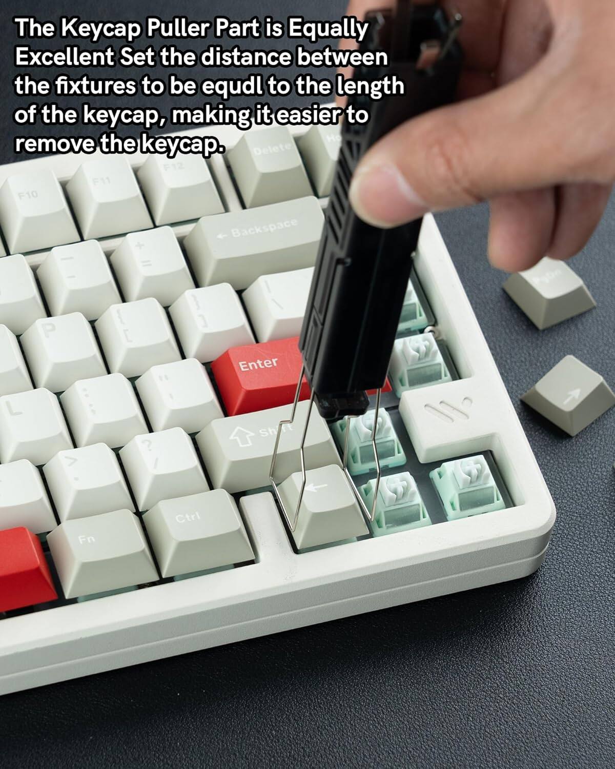 The Keycap Puller Part is Equally Excellent. Set the distance between the fixtures to be equal to the length of the keycap, making it easier to remove the keycap.