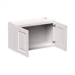 Boyel Living - 30-in W x 18-in H x 12-in D Shaker RTA Kitchen Wall Cabinet with Soft-Close Doors - Glacier White
