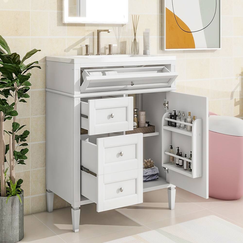 Loheer 36 Inch Bathroom Vanity Single Sink Bathroom Vanity with Drawers ...