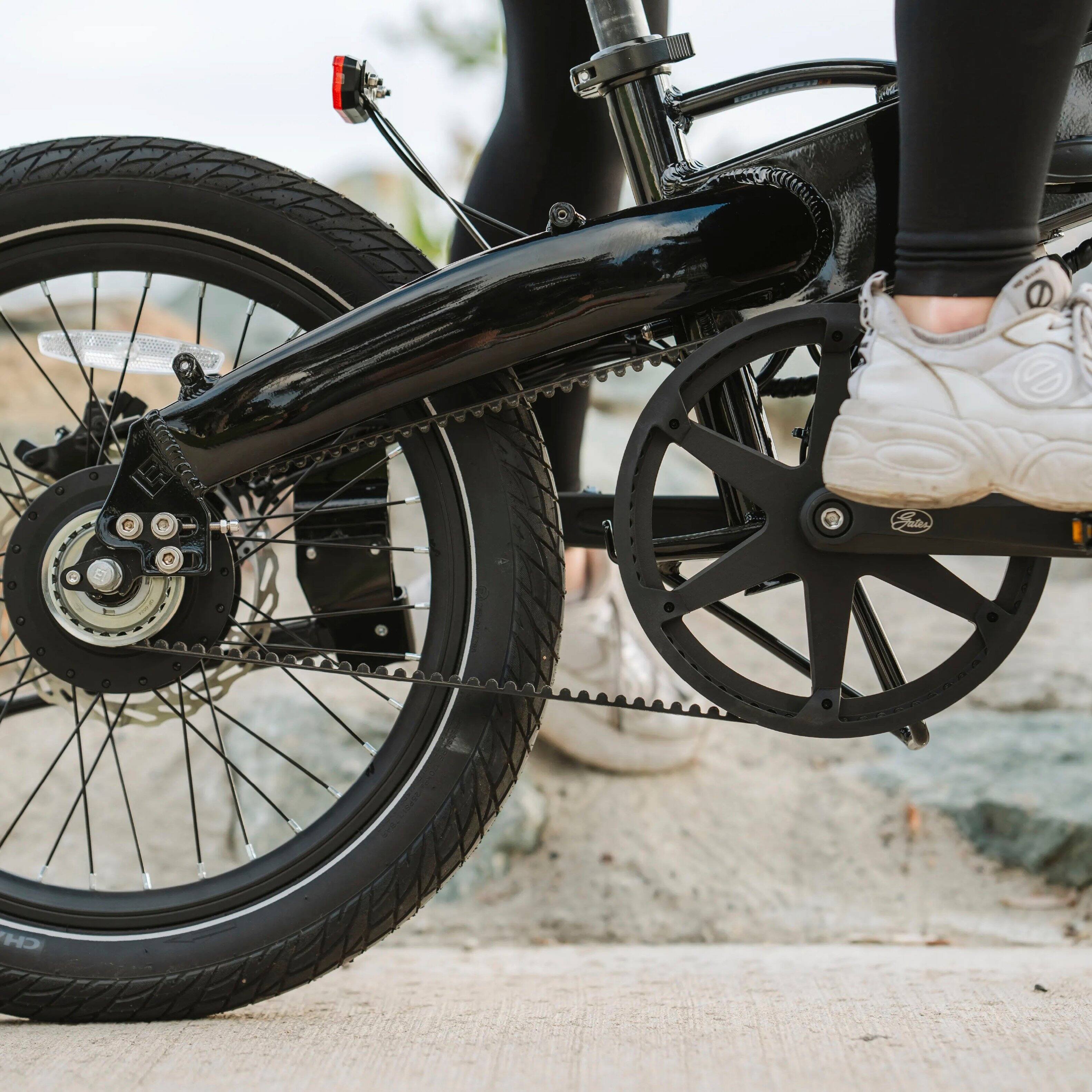 Alt View 21. Lectric eBikes - XP Lite2 Foldable Long-Range Belt Drive eBike: 80 miles Max Operating Range & 20 mph Max Speed - JW Black.