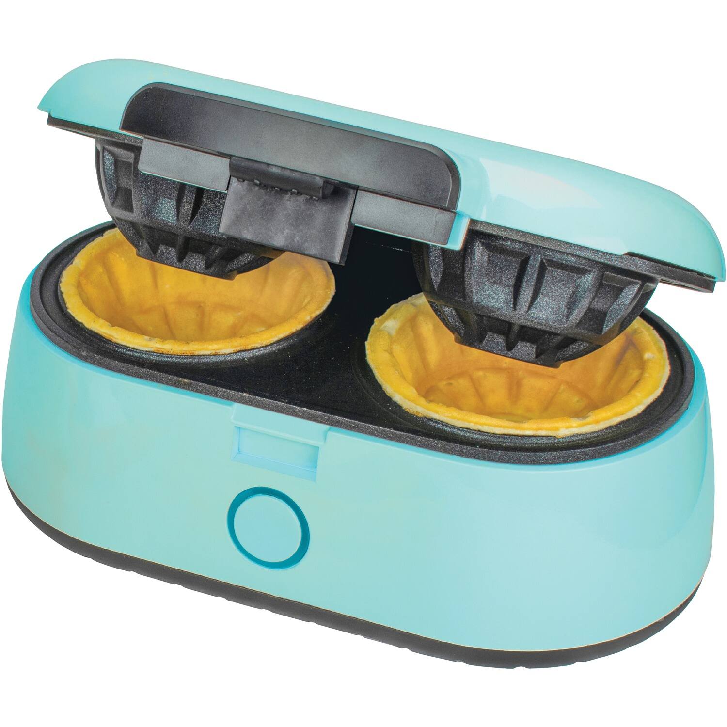 Alt View 5. Brentwood - Brentwood Double 3.5 Inch Waffle Bowl Maker in Blue - Blue.