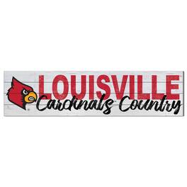 Jardine - Louisville Cardinals 40'' x 10'' Logo Sign - White