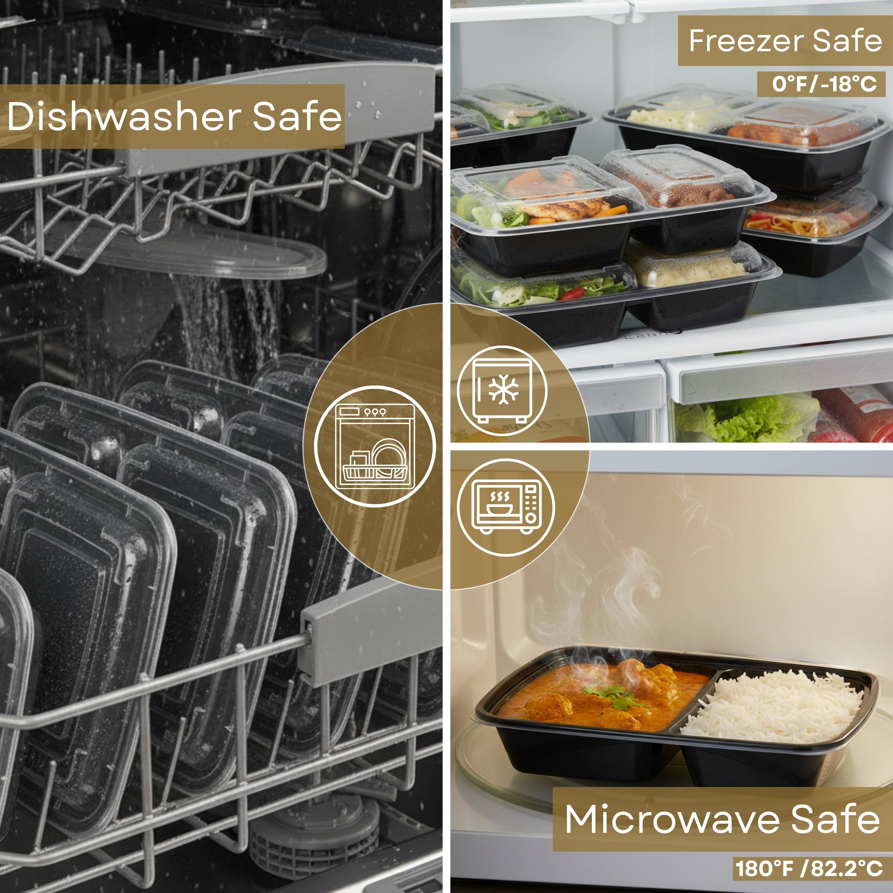 Dishwasher Safe  
Freezer Safe 0°F/-18°C  
Microwave Safe 180°F /82.2°C