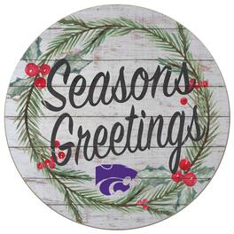Jardine - Kansas State Wildcats 20'' x 20'' Season's Greetings Circle - White