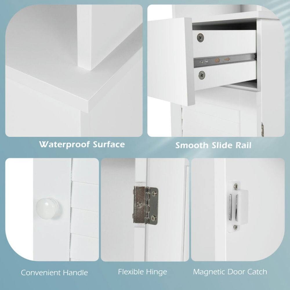 Waterproof Surface  
Smooth Slide Rail  
Convenient Handle  
Flexible Hinge  
Magnetic Door Catch