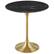 Angle. Modway - Lippa Round Artificial Marble Side Table - Gold Black.
