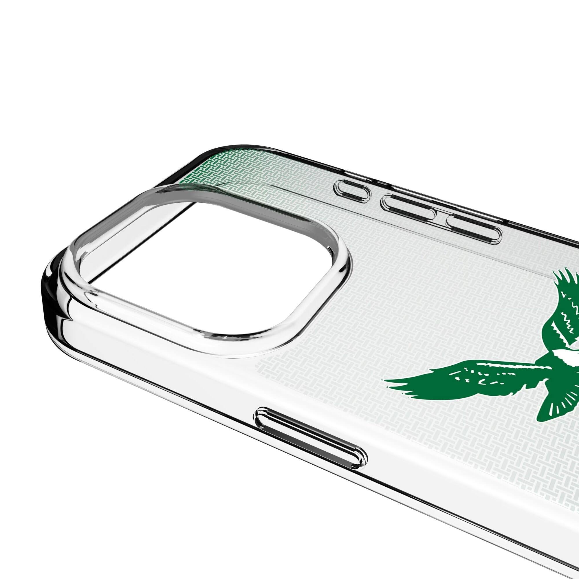 Alt View 2. Keyscaper - Philadelphia Eagles Linen Logo iPhone Clear Case - 13 Pro Max - Multicolor.