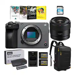 Sony - FX30 Mirrorless Camera Bundle with Lens, Backpack, Software and Accessories - Purple