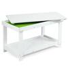 Front. Costway - Costway Solid Wood Kids Activity Play Table Block Table Multifunction W/Storage Patented - White.