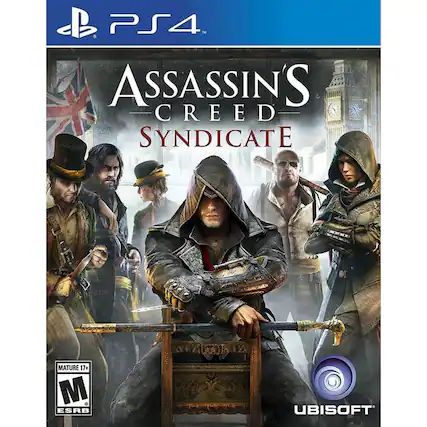 PS4
ASSASSIN'S CREED SYNDICATE
MATURE 17+
ESRB
UBISOFT - M (Mature 17+)