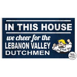 Jardine - Lebanon Valley College 11'' x 20'' Indoor/Outdoor In This House Sign - Navy