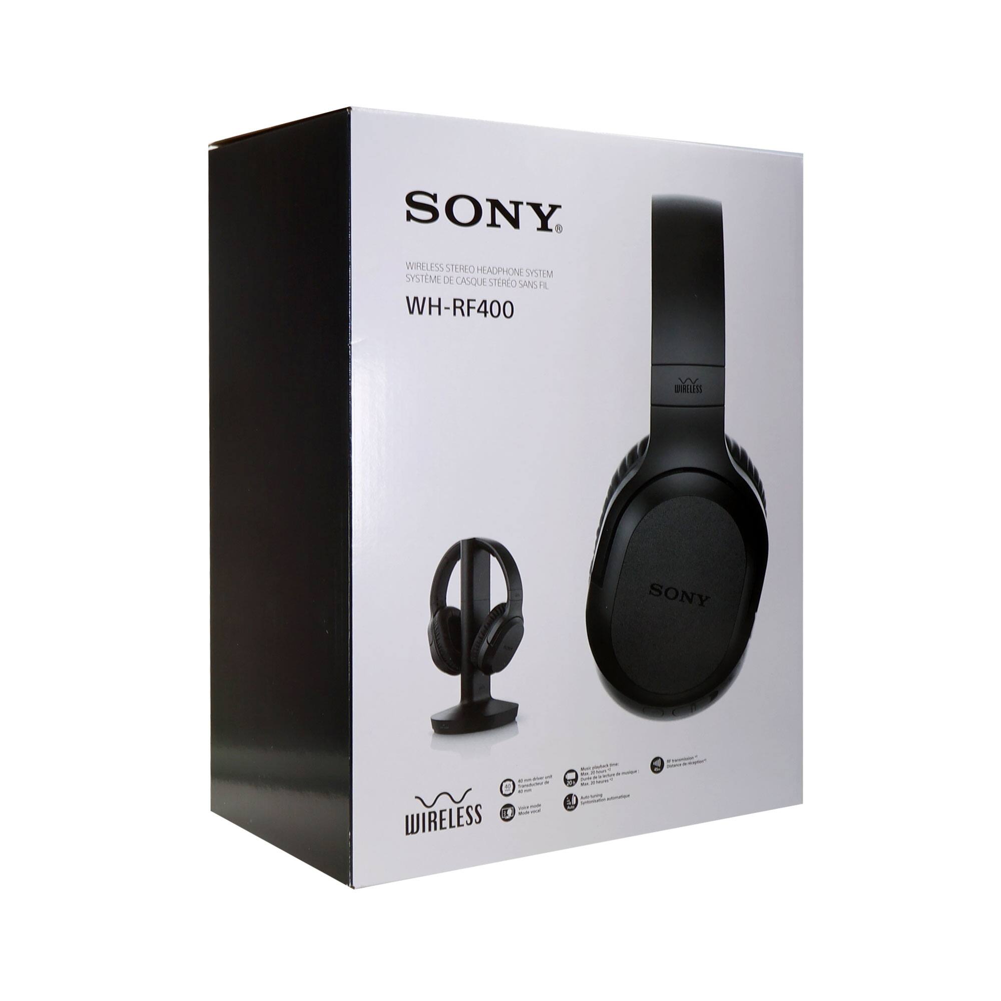 SONY WIHRELESS STEREO HEADPHONE SYSTEM DE CASQUE STEREO SANS FIL WH-RF400