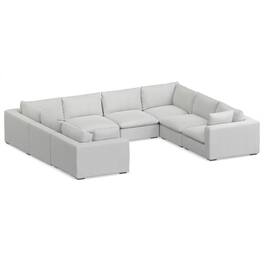 Simpli Home - Jasmine U-Shaped Sectional Modular Sofa in Performance Fabric - Cloud Grey