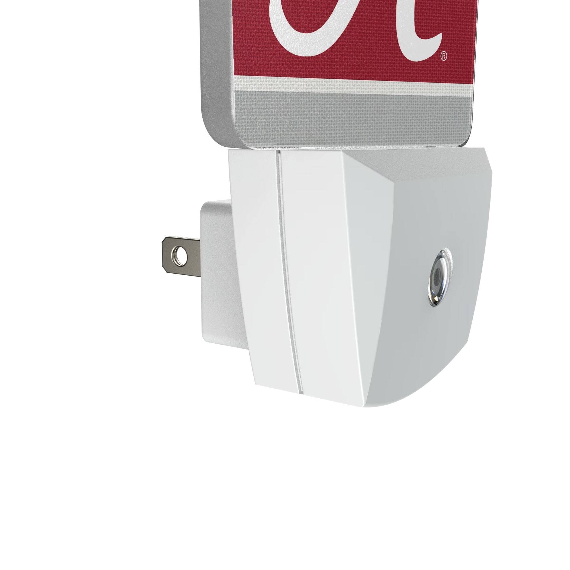 Alt View 2. Keyscaper - Alabama Crimson Tide Stripe Design Nightlight 2-Pack - Multicolor.