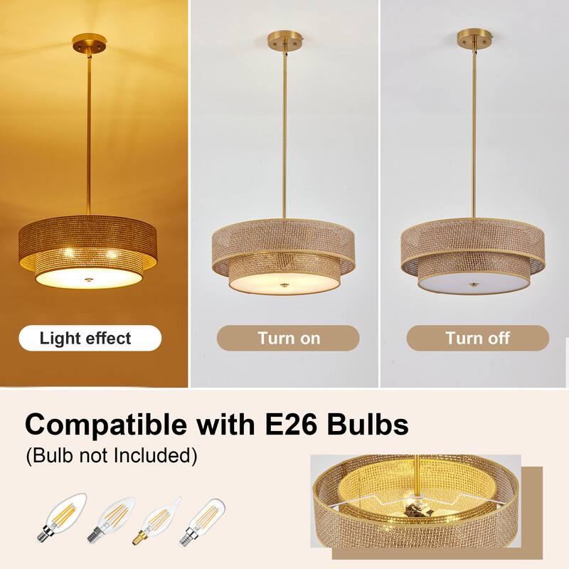 Light effect  
Turn on  
Turn off  
Compatible with E26 Bulbs (Bulb not Included)