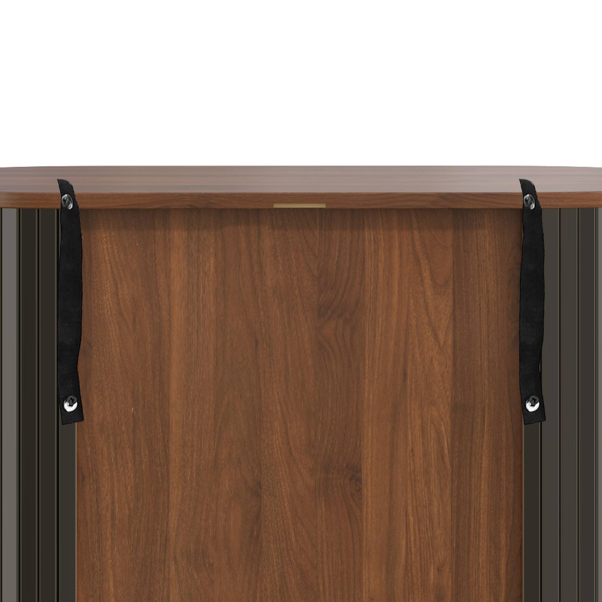 Alt View 8. Forest'nSky - 28" Fluted Wine Bar Cabinet Sideboards with 8-Grid Wine Rack, 5-Level Adjustable Shelves,Black - Black.