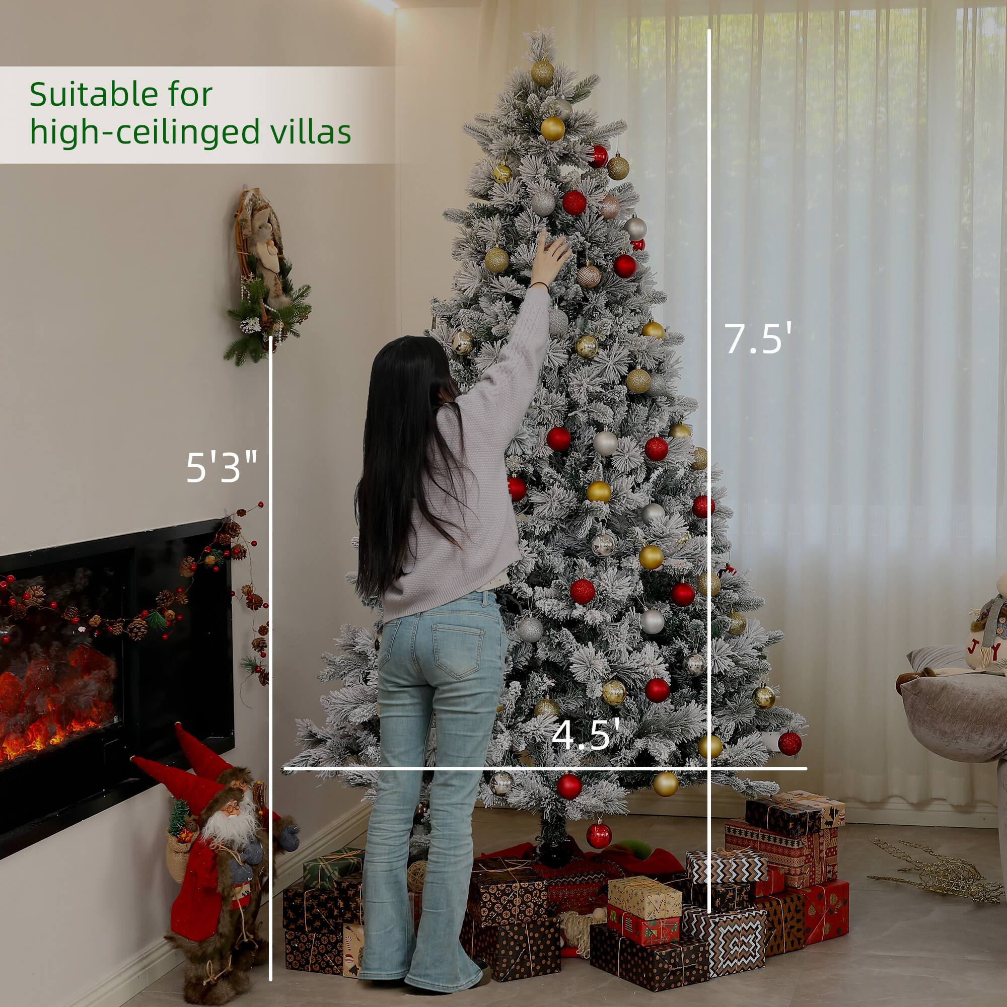 Suitable for high-ceilinged villas

7.5'
5'3"
4.5'