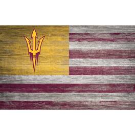 Fan Creations - Arizona State Sun Devils 11'' x 19'' Distressed Flag Sign - Multicolor