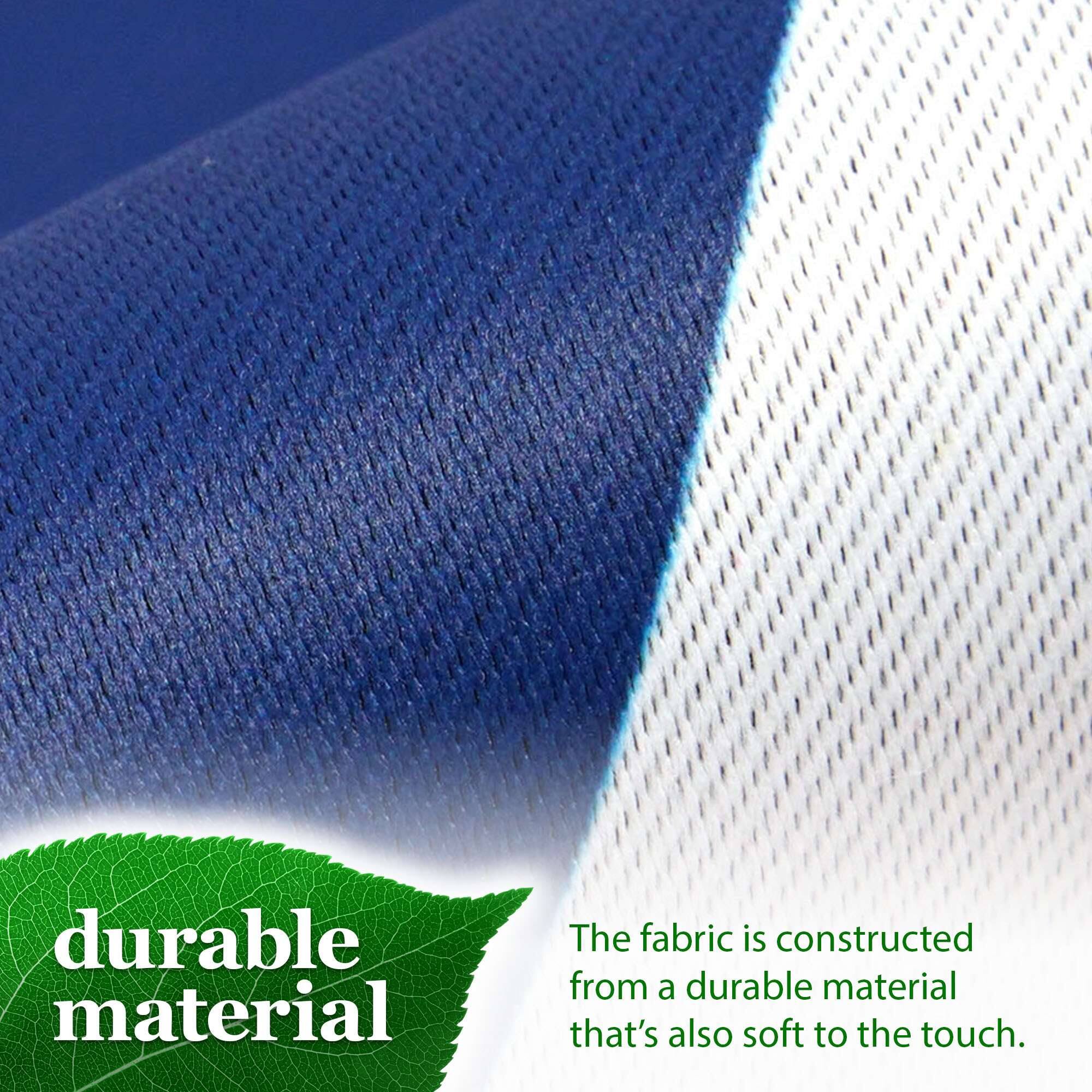 The fabric is constructed from a durable material that's also soft to the touch.
