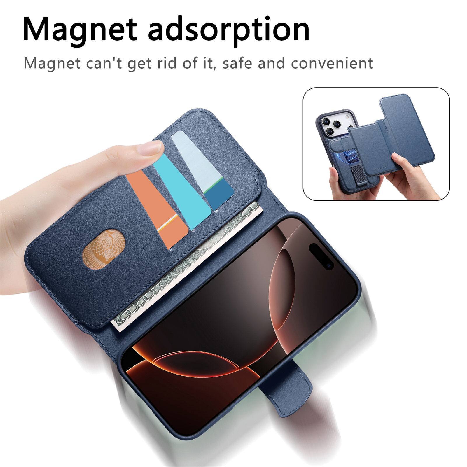 Magnet adsorption  
Magnet can't get rid of it, safe and convenient