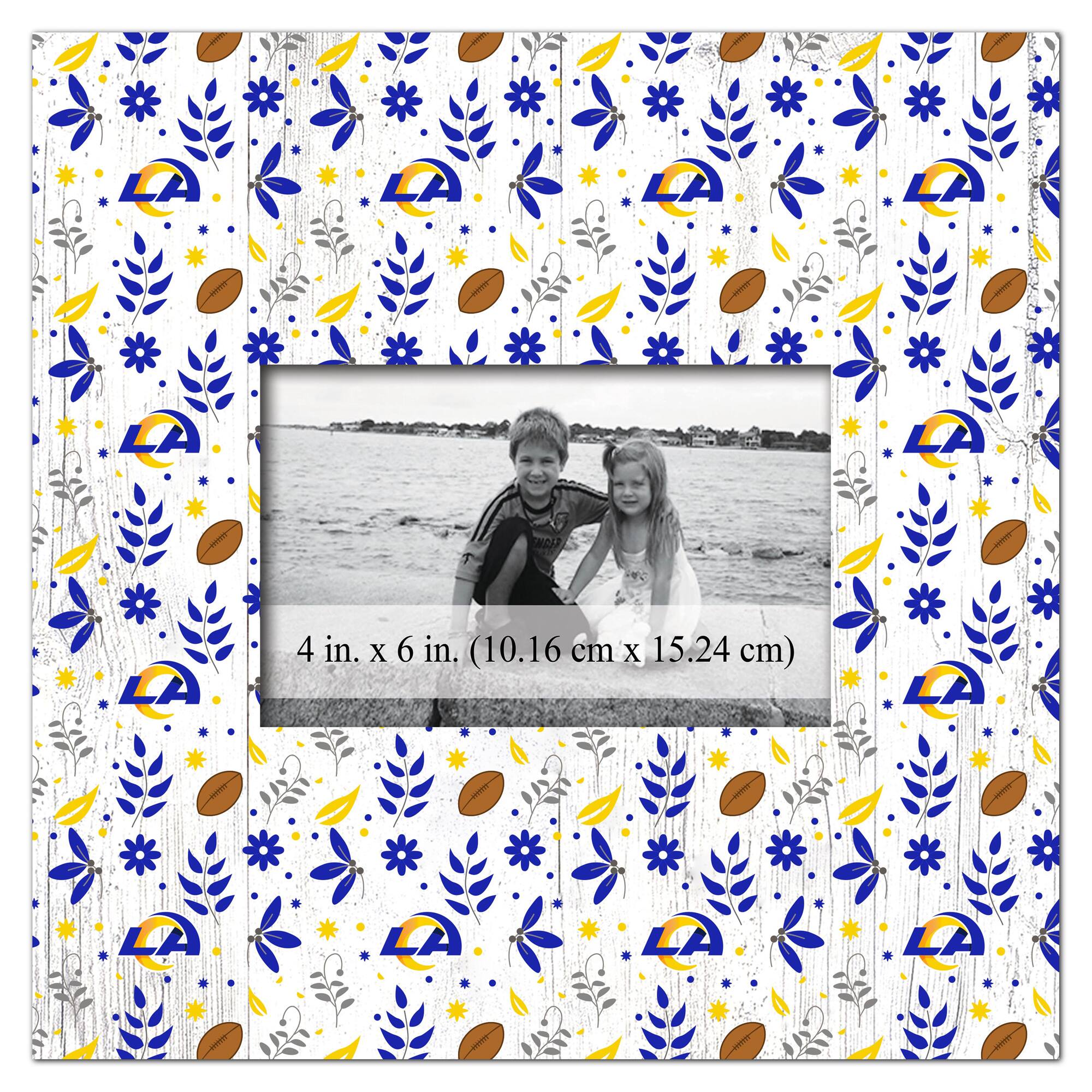 Los Angeles Rams 10'' x 10'' Floral Pattern Frame
