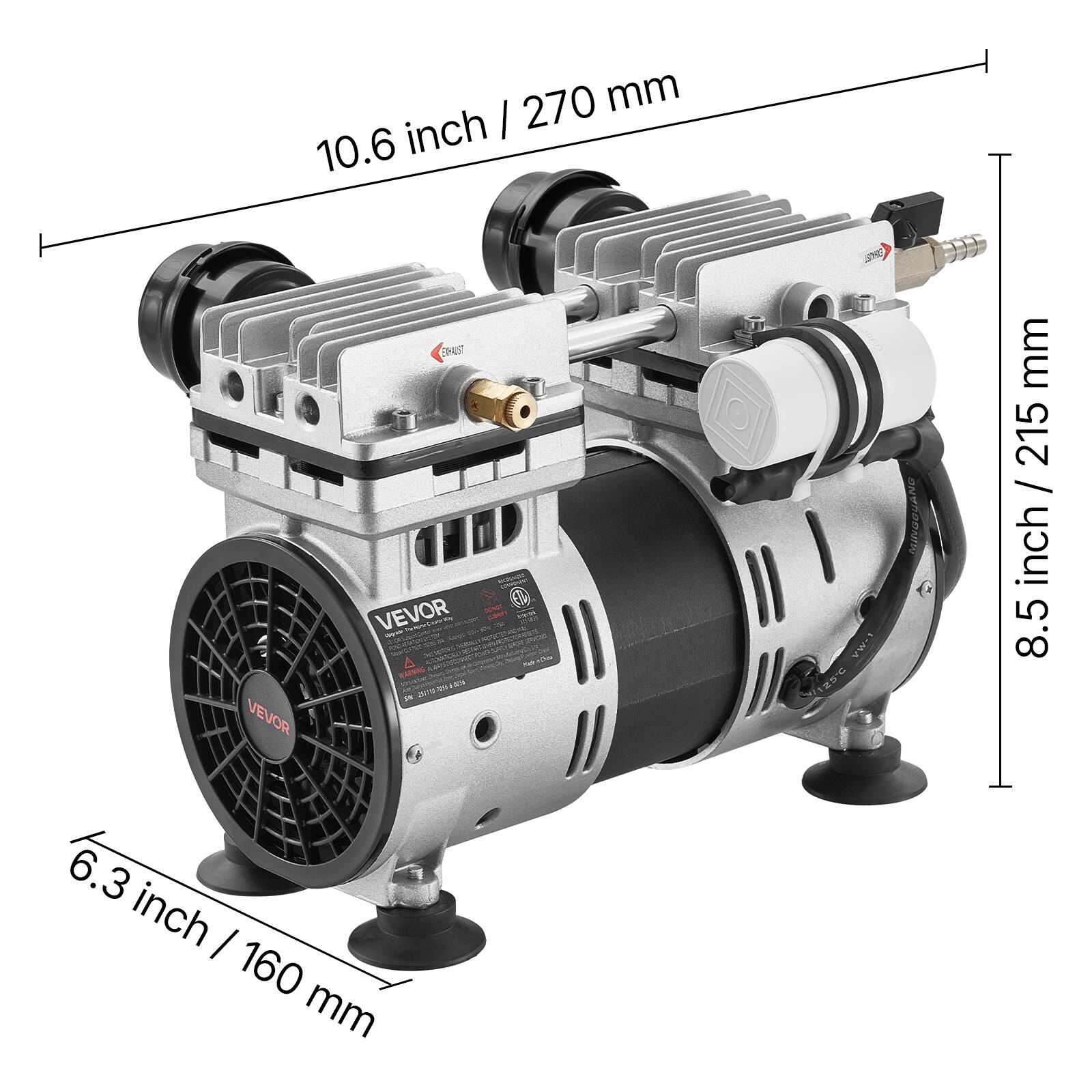 270 mm / 10.6 inch  
8.5 inch / 215 mm  
6.3 inch / 160 mm