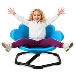 VEVOR - Kids Swivel Chair, 220 lbs Capacity, Cylinder Shape Sensory Spinning Chair, Autistic Kids Sensory Toy Seat - Blue