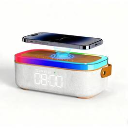 Dazzed Corner - 4-in-1 Alarm Clock with Bluetooth Speaker, RGB Mood Light - Brown