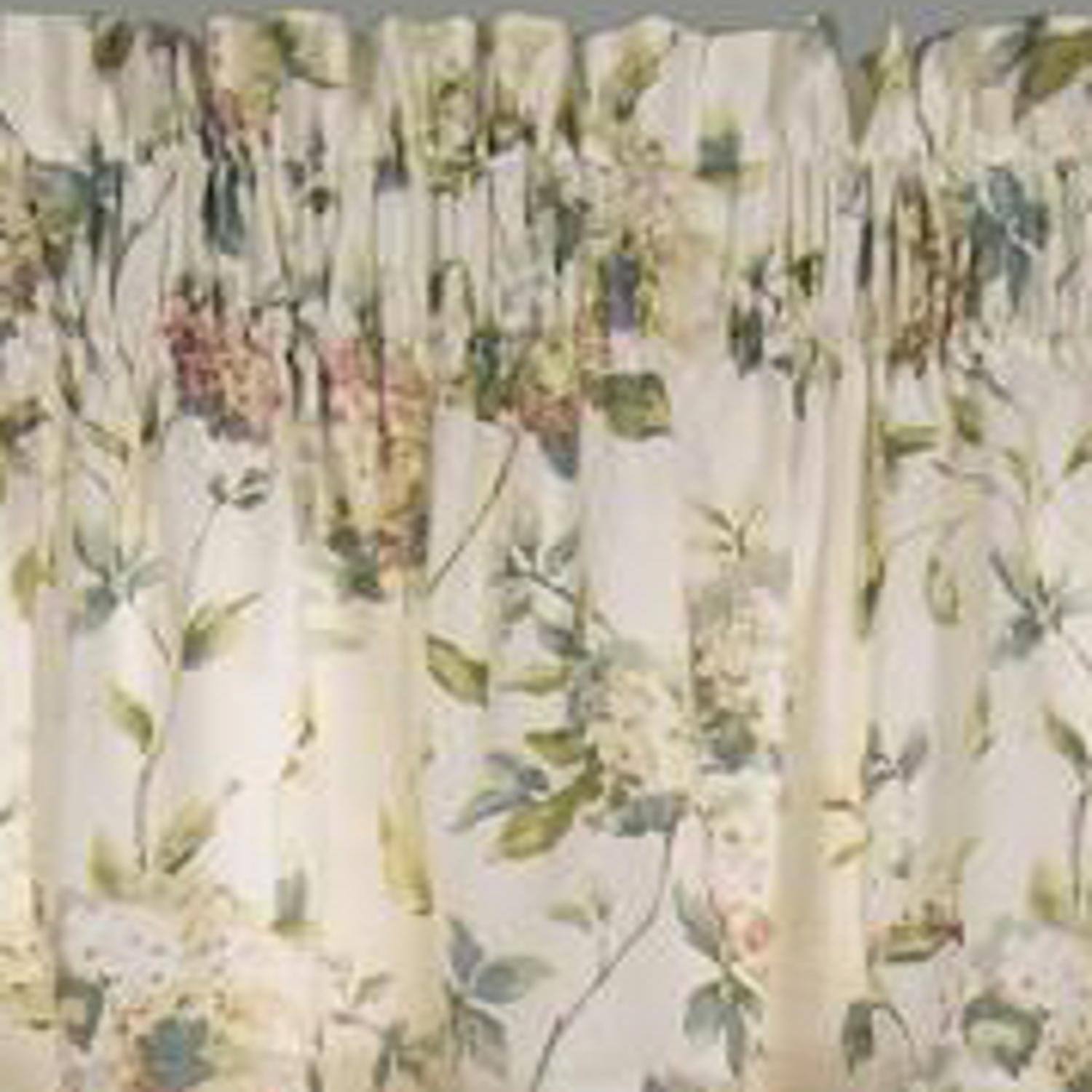 Left. Ellis Curtain - Ellis Curtain Abigail High Quality Water Proof Room Darkening Blackout Tailored Window Valance - 80x15" Multi - Multi.