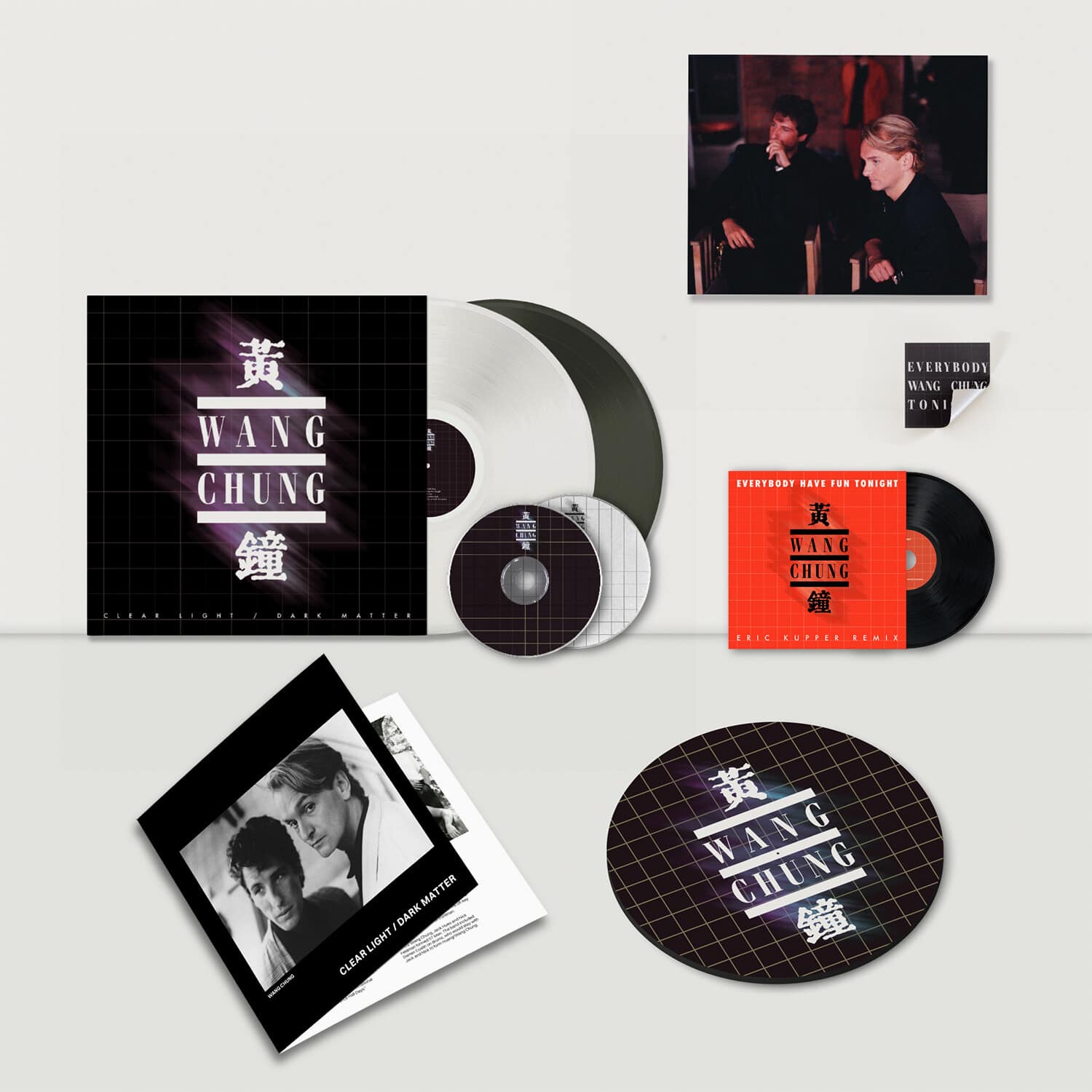 Wang Chung - Clear Light / Dark Matter - Clear White & Black Ice  - VINYL LP