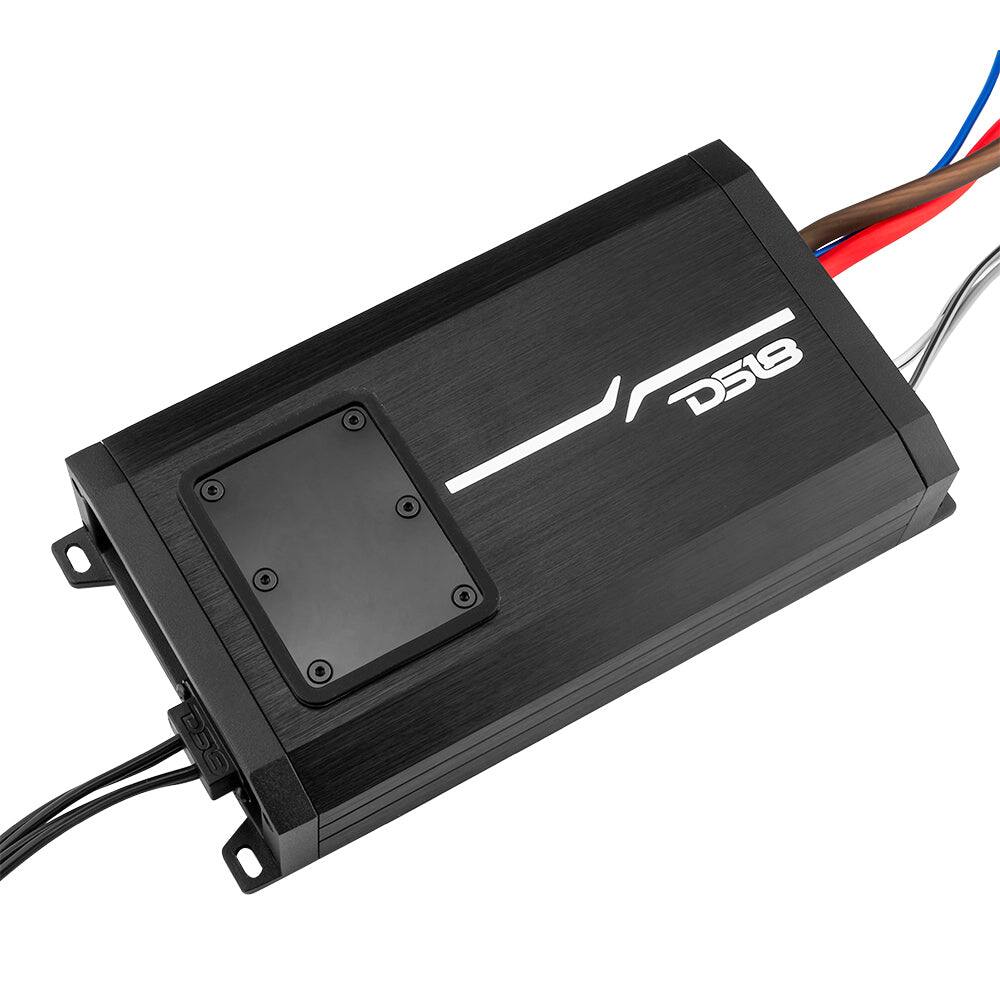 Angle. DS18 Audio - NXL-X 2-Channel Class D Car Amplifier with Marine Rating, 2 x 180W RMS at 4 Ohm - Black.
