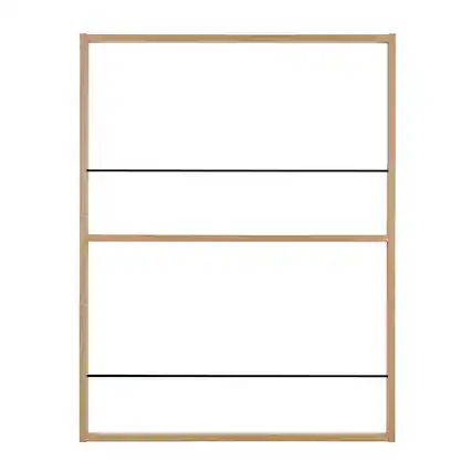 Front. Danya B - Steiner Beech Square Wall-Mount Kids Bookcase with Contrasting Black Rods - Beech.