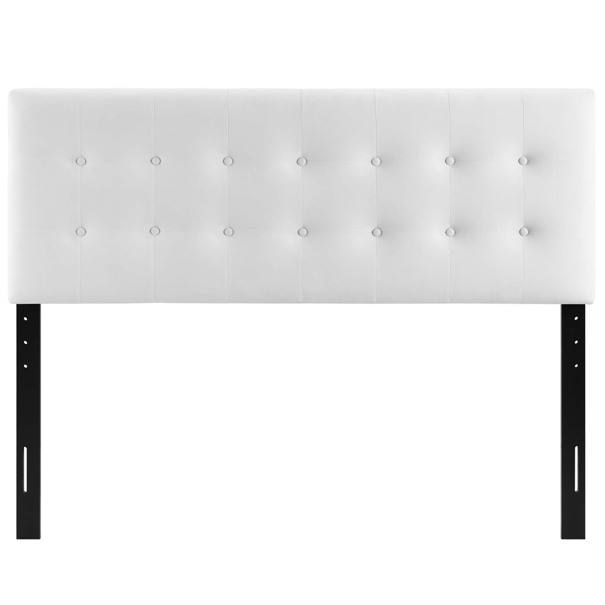 Alt View 2. Modway - Emily Biscuit Tufted Performance Velvet King Headboard by Modway - White.