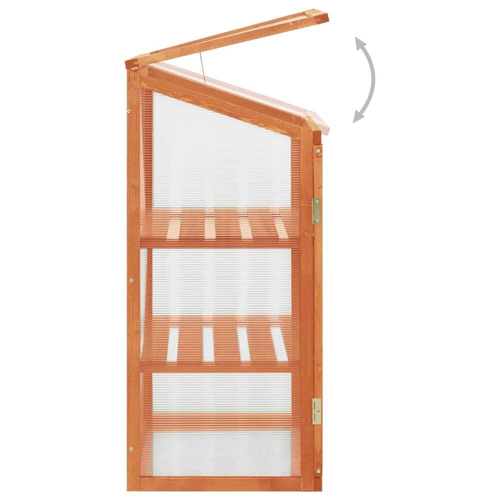 Alt View 1. vidaXL - vidaXL Greenhouse Firwood - Yellow.