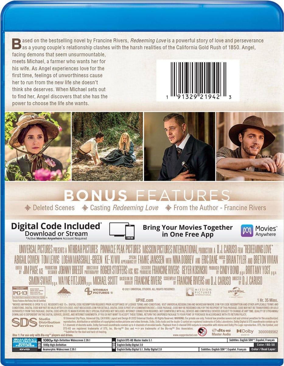 Back. Redeeming Love (with DVD) [Blu-ray].